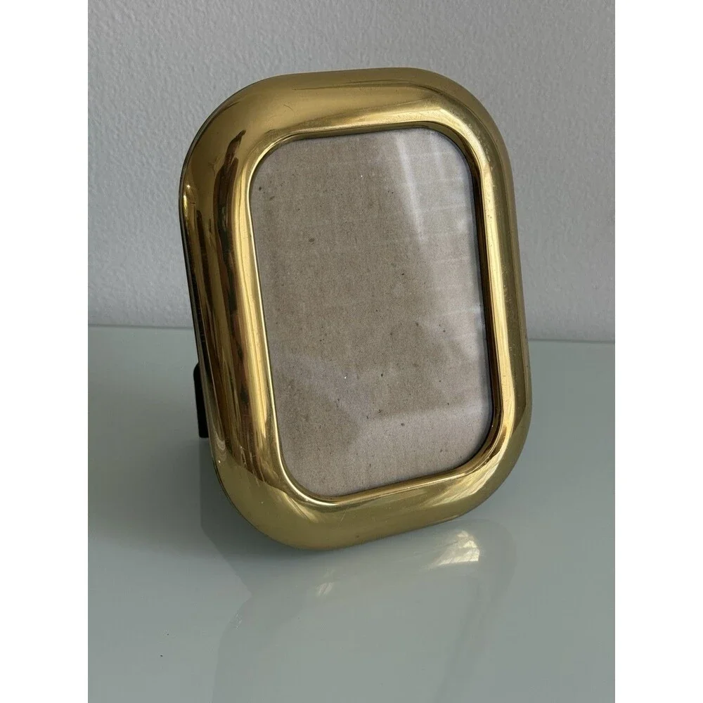 Vintage Boho Bronze Picture Frame Velvet Back Italian Style Decor